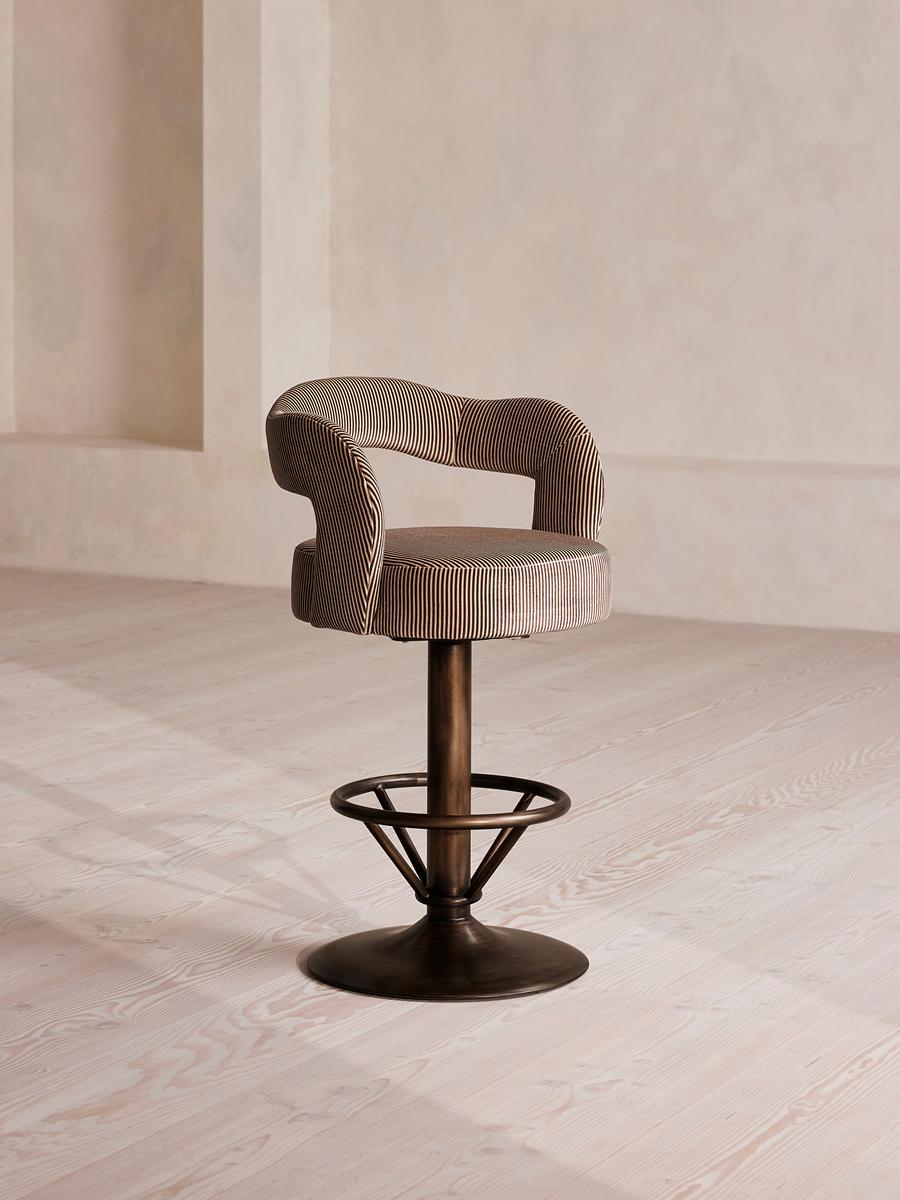 Rory Barstool with Regency Stripe Design